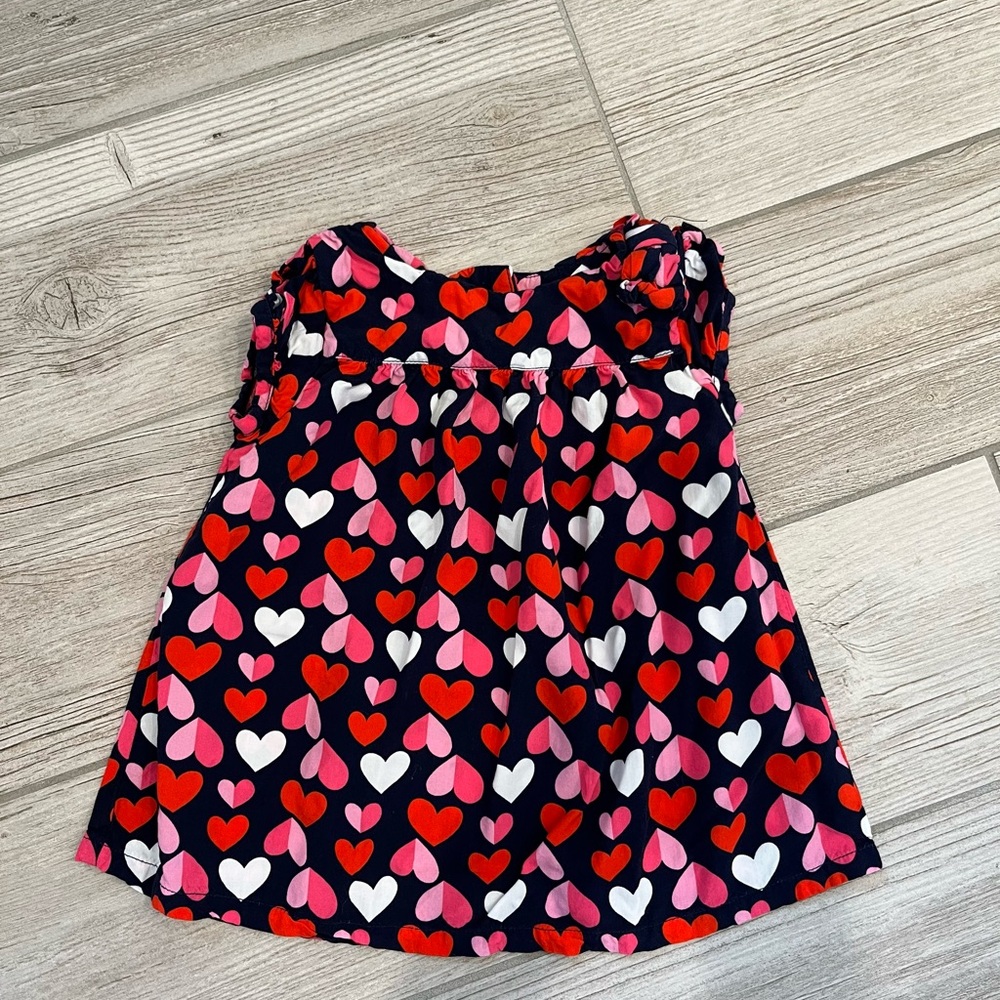Gymboree Cap Sleeve Heart Blouse Size 18-24 M
